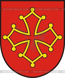 Shield with cross - vector clipart