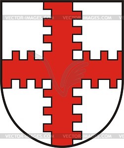 Shield with cross - vector image