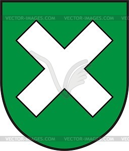 Shield with cross - royalty-free vector image