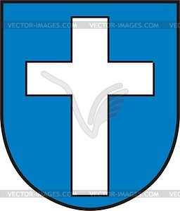 Shield with cross - vector image