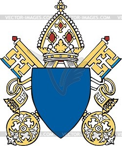 Papal shield - vector clipart