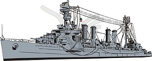 Battleship - vector image