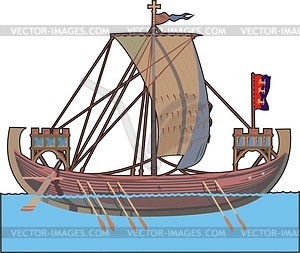 Viking ship - vector image