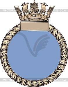 British ship badge - vector clipart