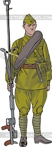 Soldier - royalty-free vector clipart