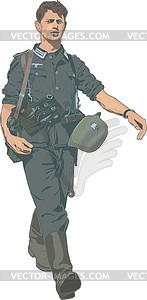 Солдат - изображение в векторе