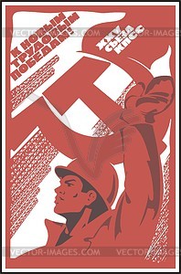Soviet poster - vector clipart