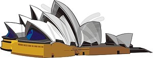 Сидней (здание оперы) - векторное изображение EPS