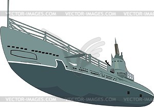 Подводная лодка - клипарт в векторном виде
