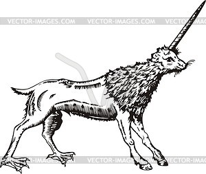 Unicorn monster - vector clipart