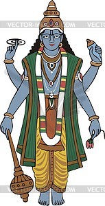 Vishnu - royalty-free vector clipart