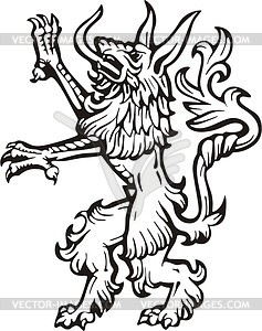 Heraldic beast - vector clipart