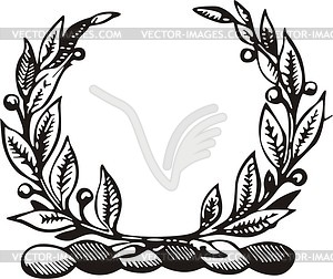Wreath crest - vector clipart