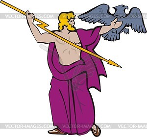 Zeus - color vector clipart