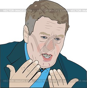 Vladimir Zhirinovsky - vector clip art