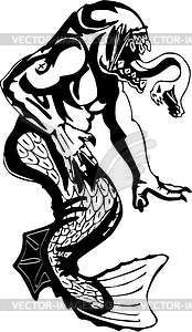 Monster tattoo - vector image