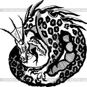 Monster tattoo - vector clipart