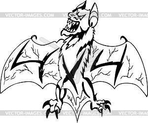 Monster tattoo - vector clip art