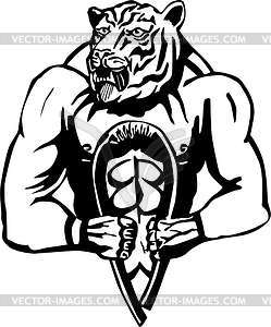 Monster tattoo - vector clip art