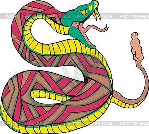 Snake - color vector clipart