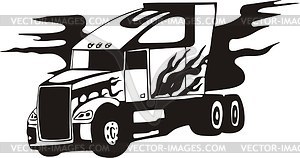 Truck flame - vector image
