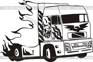 Truck flame - vector clip art