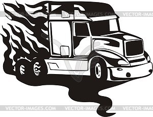 Truck flame - vector image