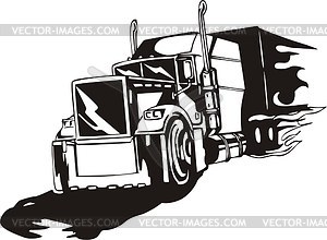 Truck flame - vector image