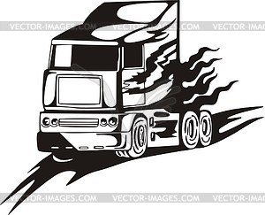 Truck flame - vector clip art