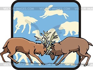 Deer - vector clipart / vector image