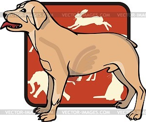 Собака - изображение в векторе / векторный клипарт