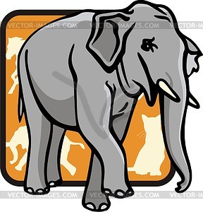 Elephant - color vector clipart