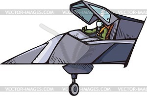 Fighter aircraft - vector clipart