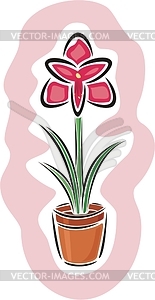 Indoor plant in a pot - vector clipart