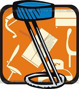 Bar chair - vector image