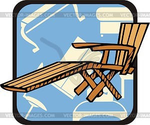 Folding chair - royalty-free vector clipart