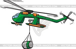 Вертолет - векторный клипарт в кривых