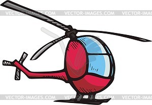 Вертолет - векторизованное изображение клипарта