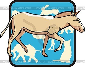 Wild horse - vector clipart