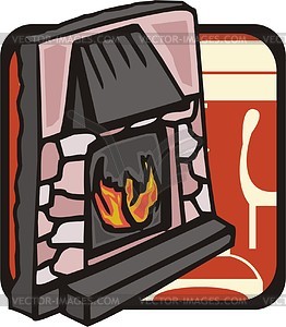 Fireplace - vector EPS clipart