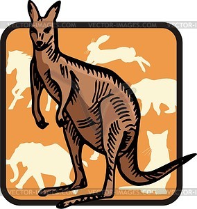 Kangaroo - vector clipart