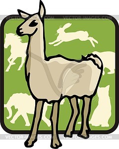 Llama - vector clip art