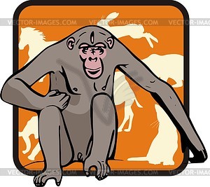 Monkey - vector clip art