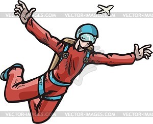 Parachuter - vector clipart