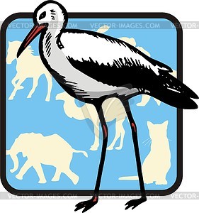 Stork - vector image