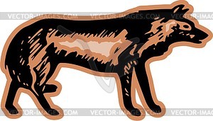 Волк - рисунок в векторе