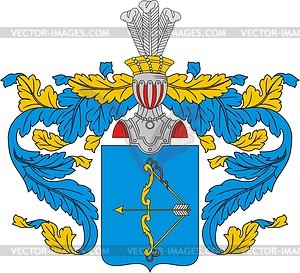 Arakcheev barons, family coat of arms - vector clipart