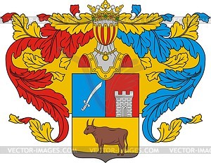 Bykov, family coat of arms - vector clipart