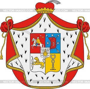 Черкасские (князья), герб - векторный клипарт