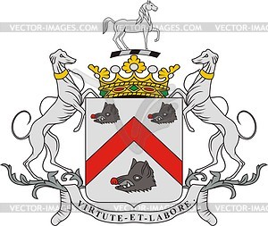 Czochron, Polish family coat of arms - vector clipart